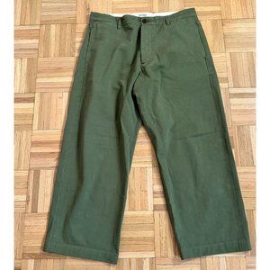Todd Snyder Japanese Selvedge Chinos Pants Fits Mens 34x27 Green Button-Fly